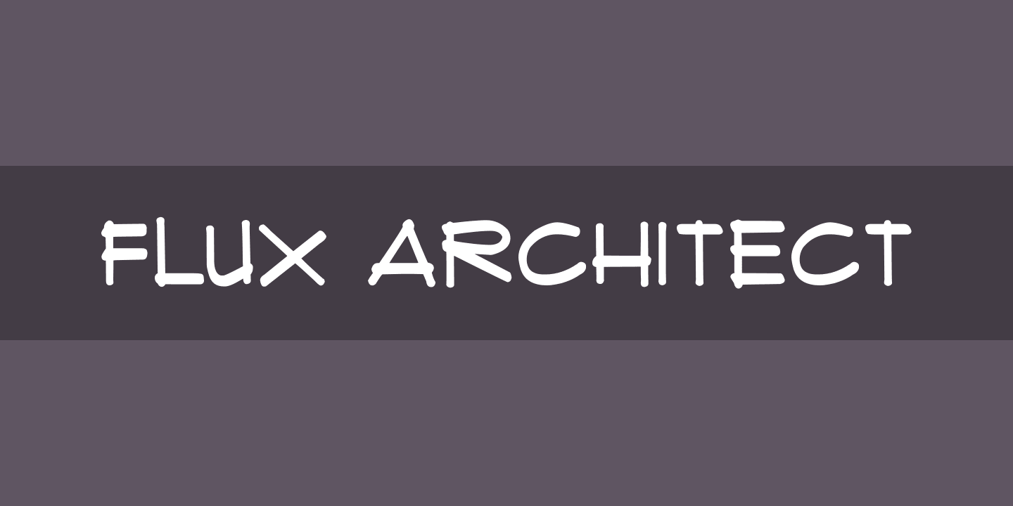 Example font Flux Architect #1